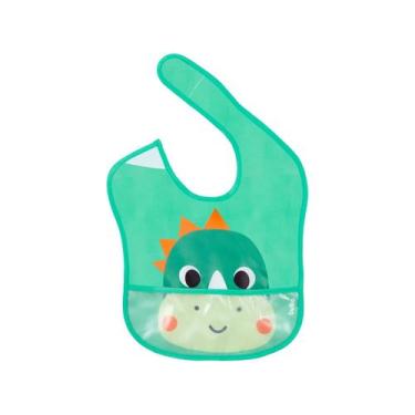 Imagem de Babador com Bolso Buba Zoo - Dino e Unicórnio +3m, Verde