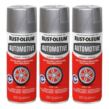 Imagem de Kit 3 Tinta Spray Rodas Automotivo Rust Oleum Escolha A Cor, Aço - Bri