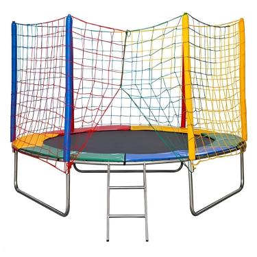 Imagem de Trampolim Cama Elástica 2,44M Redonda 120kg com Rede de Proteção e Escada Rotoplay Brinquedos