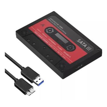 Imagem de Case PRETO 2.5 Para Hd Externo Notebook Usb 3.0 Pc Fita K7