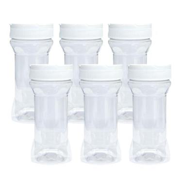 Imagem de Pote Porta Tempero Condimentos 285ml Tampa Flip 6 Unidades - Bandeiran