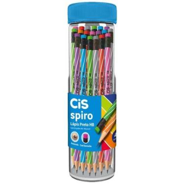 Imagem de Lápis Cis Grafite Preto Spiro com Borracha - 1 Embalagem com 48 Unidad