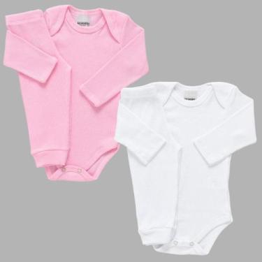 Imagem de Kit 2 Conjuntos Bebê Body + Calça Canelado Enxoval 100% Algodão Matern