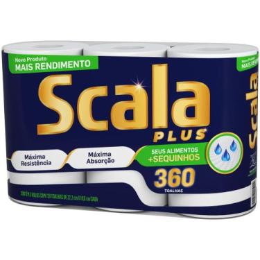 Imagem de Papel Toalha Folha Dupla Scala Plus 3 Unidades