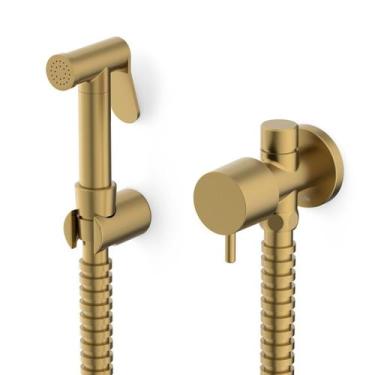 Imagem de Ducha Higiênica com Derivação Basic Celite Dourado/Gold Matte