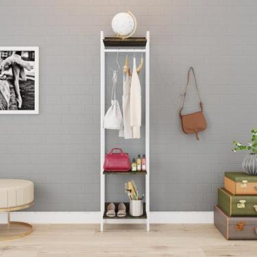 Imagem de Estante Closet Arara 187x45cm 3 Prateleiras Active Yescasa Marrom/Carv