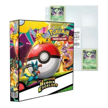 Imagem de Álbum Pasta Fichário Pokemon Mega Evolução Heróis Excelsos com 10 Folh