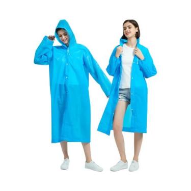 Imagem de Poncho De Chuva Unissex Impermeável Com Capuz Em EVA Para Viagens, Pes