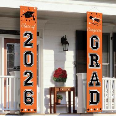 Imagem de Banner DAZONGE Formatura 2026 Laranja e Preto 178x33 cm