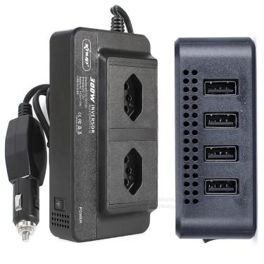 Imagem de Inversor 12V Para 110V 300W Conversor Tensão E Usb 4 Portas