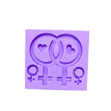 Imagem de Confeitaria dos Moldes, R105 Molde de silicone LGBTQIA+ chaveiro resina