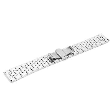 Imagem de Pulseiras de relógio masculinas, pulseira de relógio de aço inoxidável, longa vida útil, aparência requintada, conveniente para usar em casa (22 mm)