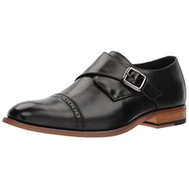 Imagem de STACY ADAMS Mocassim masculino Desmond Cap Toe Monk Strap, Preto, 9.5