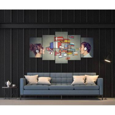 Imagem de Quadro Decorativo Sala Quarto Escritório Idiomas