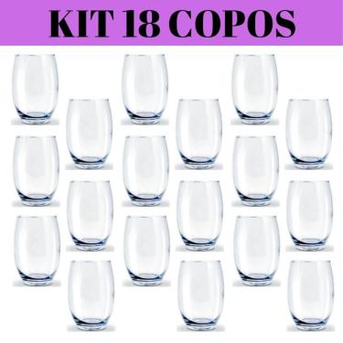 Imagem de Copo Vidro 450ml (Suco, água) BELLAGIO kit com 18 Transp.