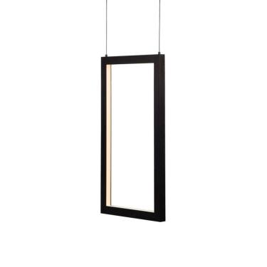 Imagem de Lustre Pendente Newline Fit Led 755 Bivolt Preto 3000K Luz Amarela