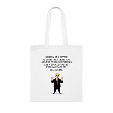 Imagem de Bolsa Tote Nobody Is A Better Godfather (Nobody Is A Better Godfather (Nobody Is A Better Godfather (Godfather (Godfather (Godfather), presente para padrinho de netos), Branco