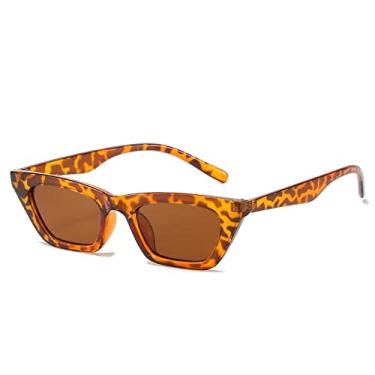 Imagem de Óculos de sol retrô olho de gato feminino vintage cateye óculos de sol feminino moda tons de cor para mulheres lentes de sol mujer, 6, china