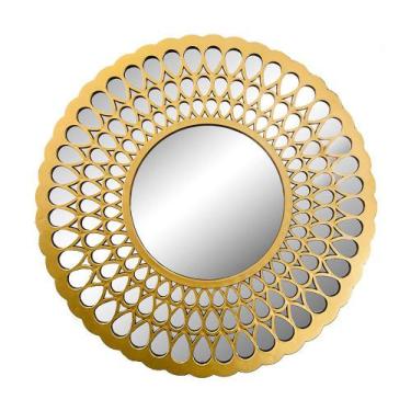 Imagem de Espelho Decorativo Dourado Speculum 76X76x4,5cm - D'rossi - Drossi