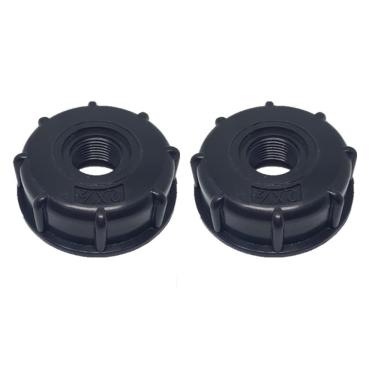 Imagem de SagaSave Adaptador de tanque IBC 2 peças, acessórios de substituição para conector de bolsa de água de jardim, entrada de rosca grossa de 60 mm para saída de 1/2"