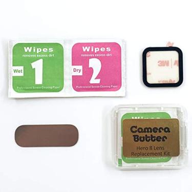 Imagem de CAMERA BUTTER Kit de substituição de lente para câmera de ação preta GoPro Hero 8 (kit de substituição de lente de vidro GoPro Hero 8)