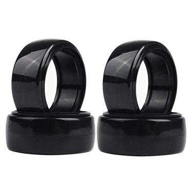 Imagem de LAFEINA 4 peças/conjunto 1/10 Drift Pneus Derivação Pneu Rígido para Carro 1/10 Traxxas Tamiya HPI Kyosho On-Road Drifting Car (preto)