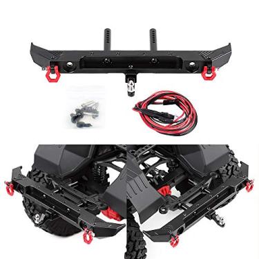 Imagem de INJORA RC Para-choques traseiro de metal RC Acessórios para 1:10 RC Crawler Axial SCX10 III AXI03007 (preto)
