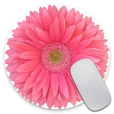 Imagem de Amcove Tapete de mouse, Isolatd rosa brilhante Gerbera Daisy Flower Mouse pad, base de borracha antiderrapante, tapete de mouse de jogos personalizado para laptop, computador e PC
