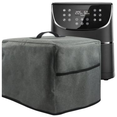 Imagem de Capa antipoeira para fritadeira com alça de armazenamento reutilizável à prova d'água de nylon pequeno aparelho capa contra poeira lavável capa para poeira serve para fritadeira a ar 3-6L pequenos aparelhos 34,5 x 26,5 x 29 cm