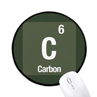 Imagem de DIYthinker C Carbon Chemical Element Science Mouse Pad Desktop Office Tapete Redondo para Computador