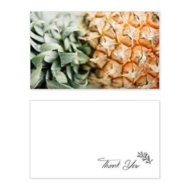 Imagem de Imagem de abacaxi de frutas tropicais frescas cartão de agradecimento papel de aniversário saudação de casamento