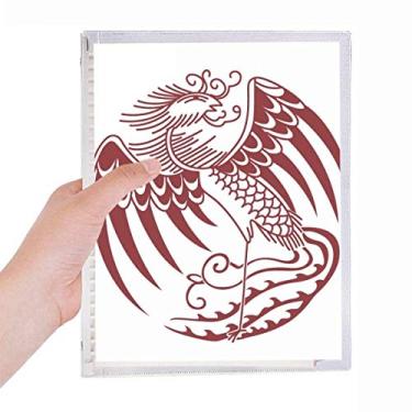Imagem de Caderno de retrato de animais Fênix chinesa diário de folhas soltas recarregável, papelaria