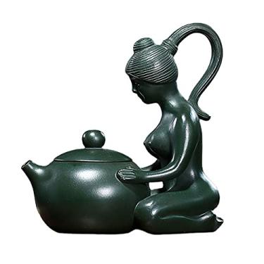 Imagem de Bule de chá Zisha puro feito à mão beleza xishi bule de chá kung fu conjunto de chá decoração de casa