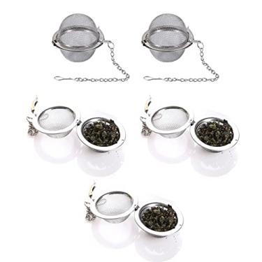 Imagem de Infusor de chá de 5 peças, coador de chá atualizado, infusores de chá premium para chá solto, chá mais íngreme, bola de chá para temperos de ervas, temperos