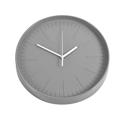 Imagem de Relógio de Parede de Quartzo Mudo Relógio de Parede de Plástico Moderno Relógio de Parede de Plástico Minimalista Moderno Relógio de Parede de Plástico para Sala de Estar Quarto (Cinza)