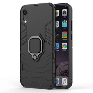 Imagem de YUNCHAO Caixa de telefone Case de proteção à prova de choque PC + TPU com suporte de anel magnético para Huawei Honor 8a / y6 Pro 2019 capa para celular