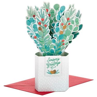 Imagem de Hallmark Cartão de Natal Pop Up Paper Wonder (buquê de azevinho e pinheiro)