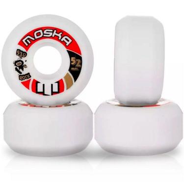 Imagem de Roda Moska Skate Rock 52mm Branca Dureza 53D