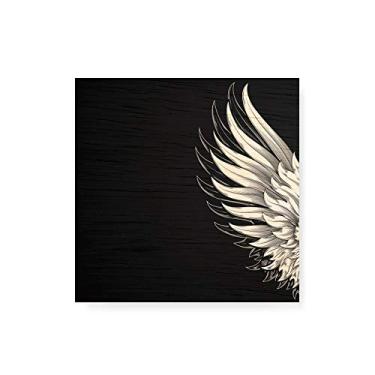 Imagem de Arte Maníacos Quadro decorativo com moldura caixa branca em Madeira - Asas - 30x30cm