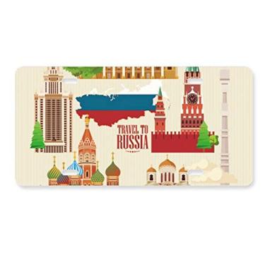 Imagem de DIYthinker Placa de carro com ilustração de símbolo nacional da Rússia e acessório de aço inoxidável para decoração de carro