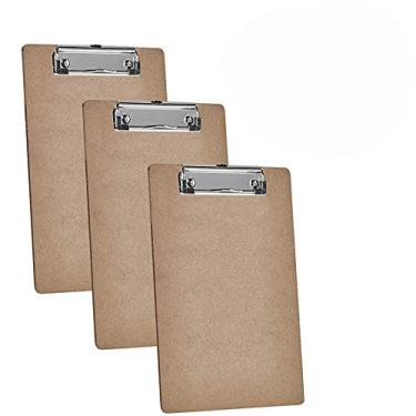 Imagem de Acrimet Clipboard Memo Size A5 (9 1/8" x 6 3/8") Clipe de perfil baixo (hardboard) (pacote com 3)