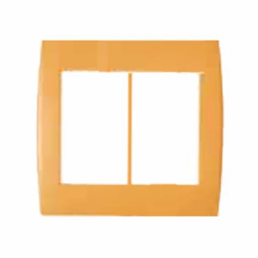 Imagem de Placa 4x4 p/ 6 módulos Ilus 5TG9 – Soprano | Laranja Terra Cod. 5TG9 9043