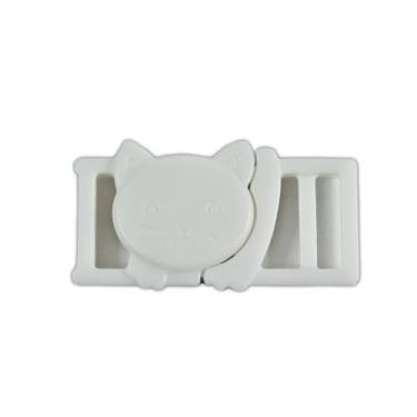 Imagem de Fivelas em forma de gato West Coast Paracord Breakaway – 9,5 cm (branca, pacote com 10)