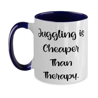 Imagem de Presentes chiques para malabarismo, malabarismo é mais do que terapia, piada caneca de dois tons 325 ml para amigos de