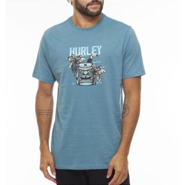 Imagem de Camiseta Hurley Tiki Life Wt23 Masculina Azul