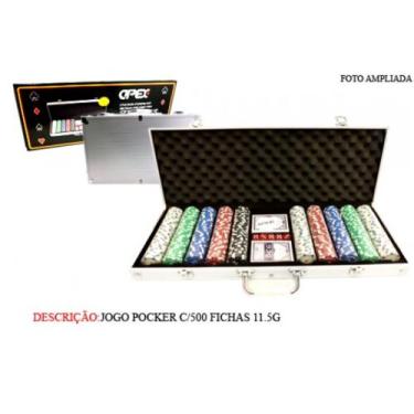 Maleta de poker 500 fichas baralho dados kit completo jogador profissional  - MAKEDA - Maleta de Poker - Magazine Luiza