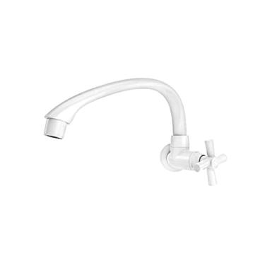 Imagem de Torneira para Cozinha Parede Horizontal Cross Branco Tigre 1/2