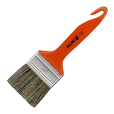 Imagem de Trincha Econômica Media Cerda Gris, Tigre 60695010, Laranja, 2.1/2"