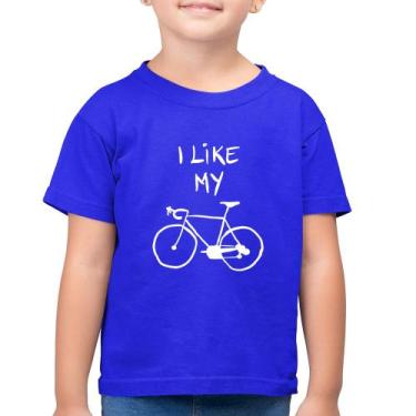 Imagem de Camiseta Algodão Infantil I Like My Bike - Foca Na Moda
