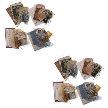 Imagem de ifundom 8 Conjuntos Papel De Colagem Decorativo Decoração Botânica Adesivos Pin-up Decalques De Flores Adesivo De Carimbo Adesivos Artesanais Papel Vintage Flores Secas Manual Material